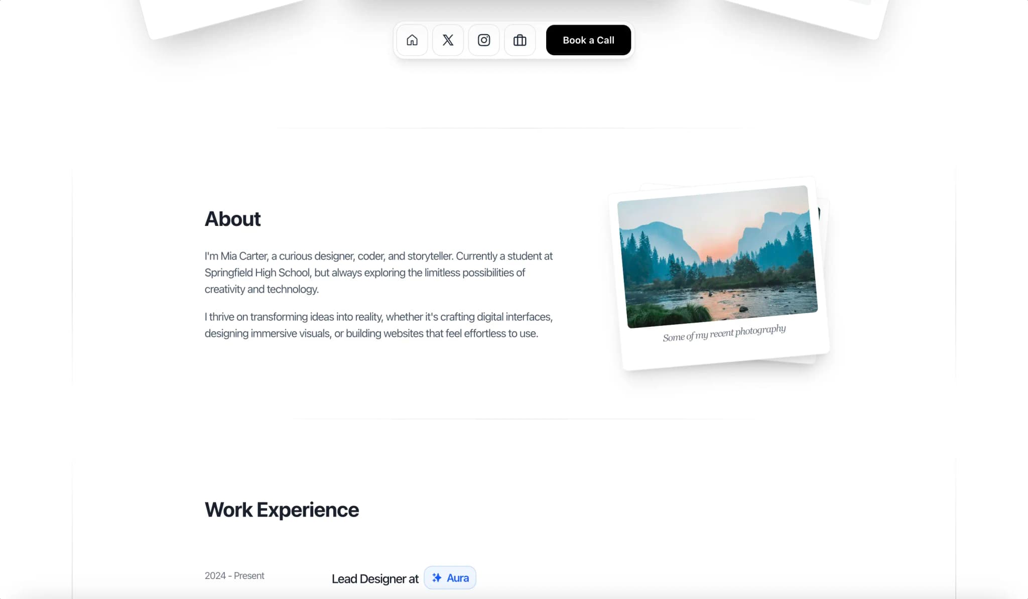Minimal Portfolio screenshot 2