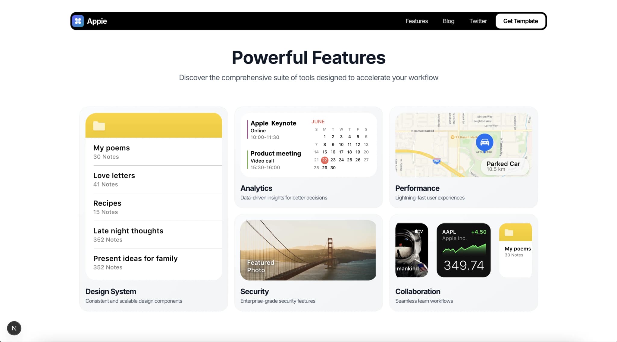 App Landing Page screenshot 2