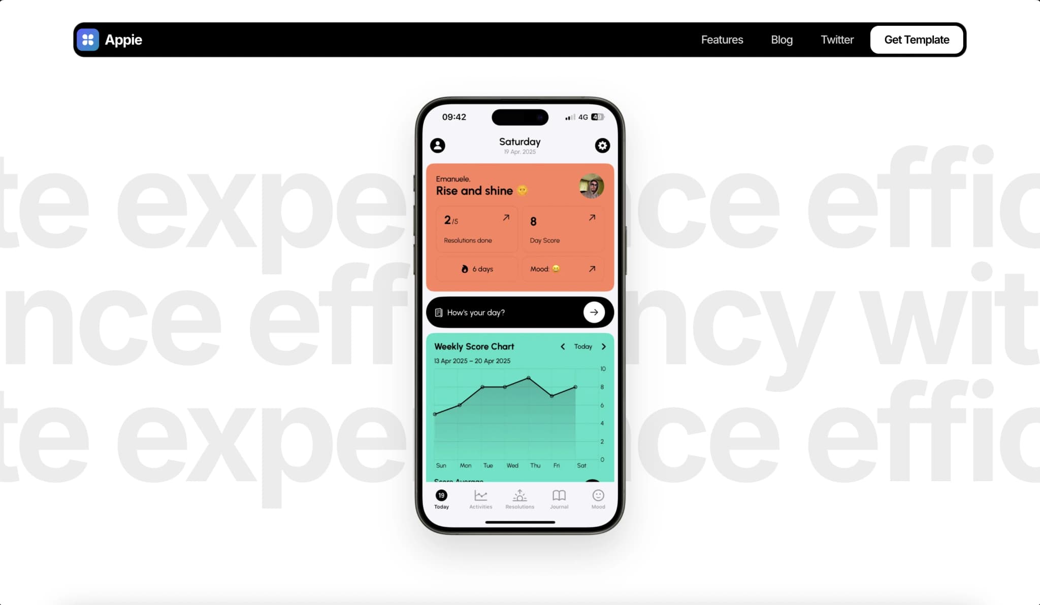 App Landing Page screenshot 3