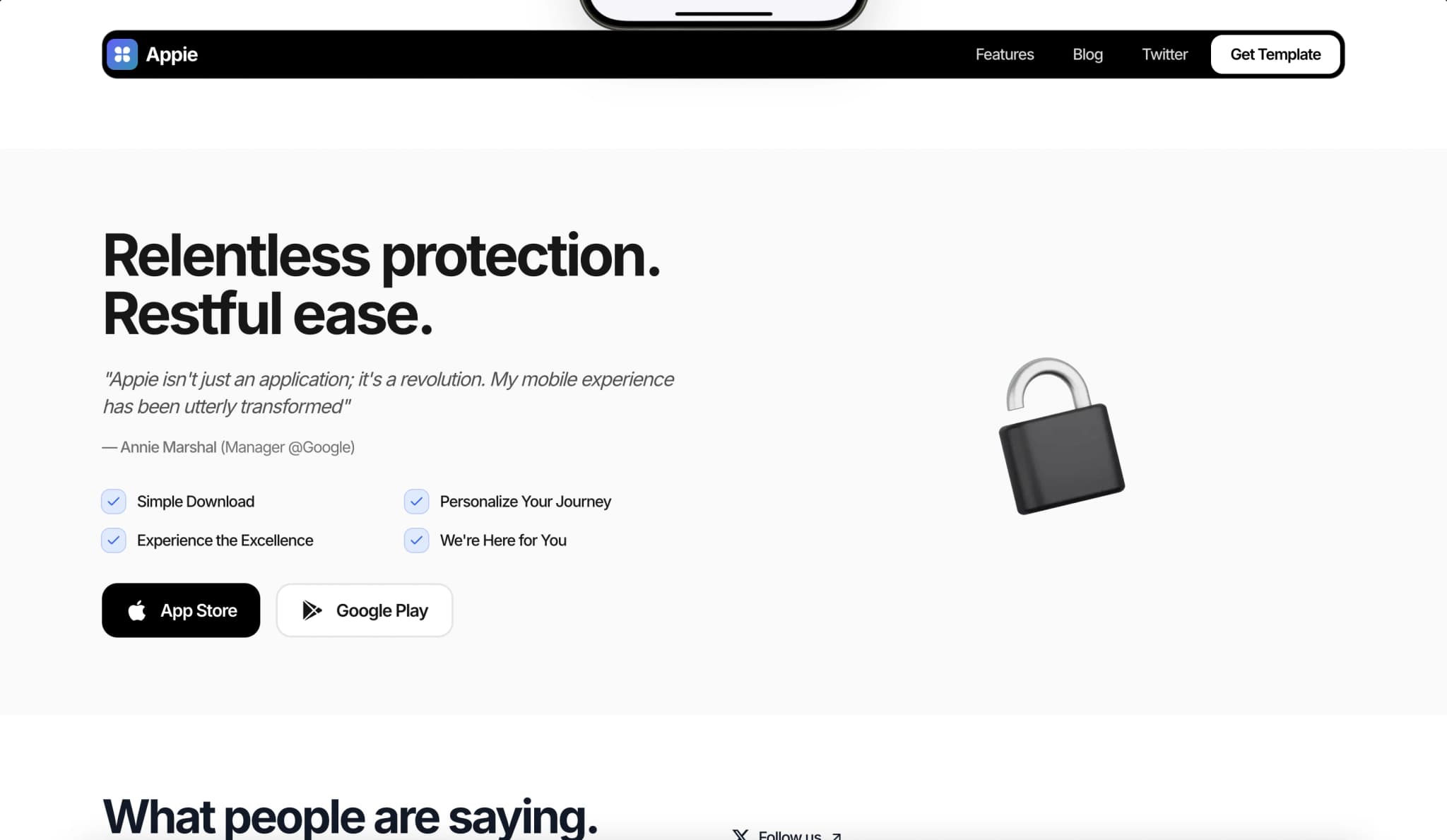 App Landing Page screenshot 4
